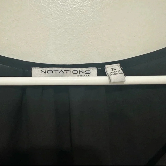 Black Notations Shirt 3xl‎ with decorative sleeve - Picture 4 of 5